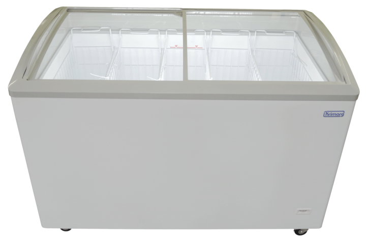  ZAMRAŻARKA SD-325K  ekspozycyjna do przechowywania lodów i żywności mrożonej z wypukłymi, przesuwnymi szybami.